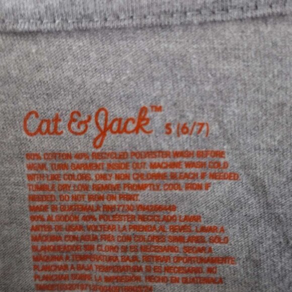 Cat and Jack girls short sleeve oversized t-shirt bear size 6/7 years - Picture 5 of 7